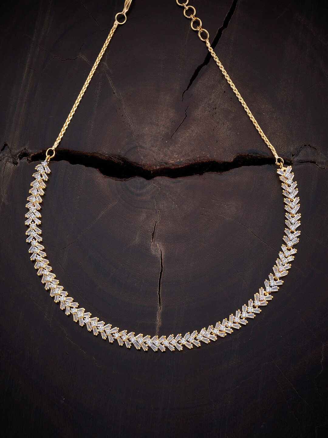 

Kushal's Fashion Jewellery Copper Gold-Plated Chain, White