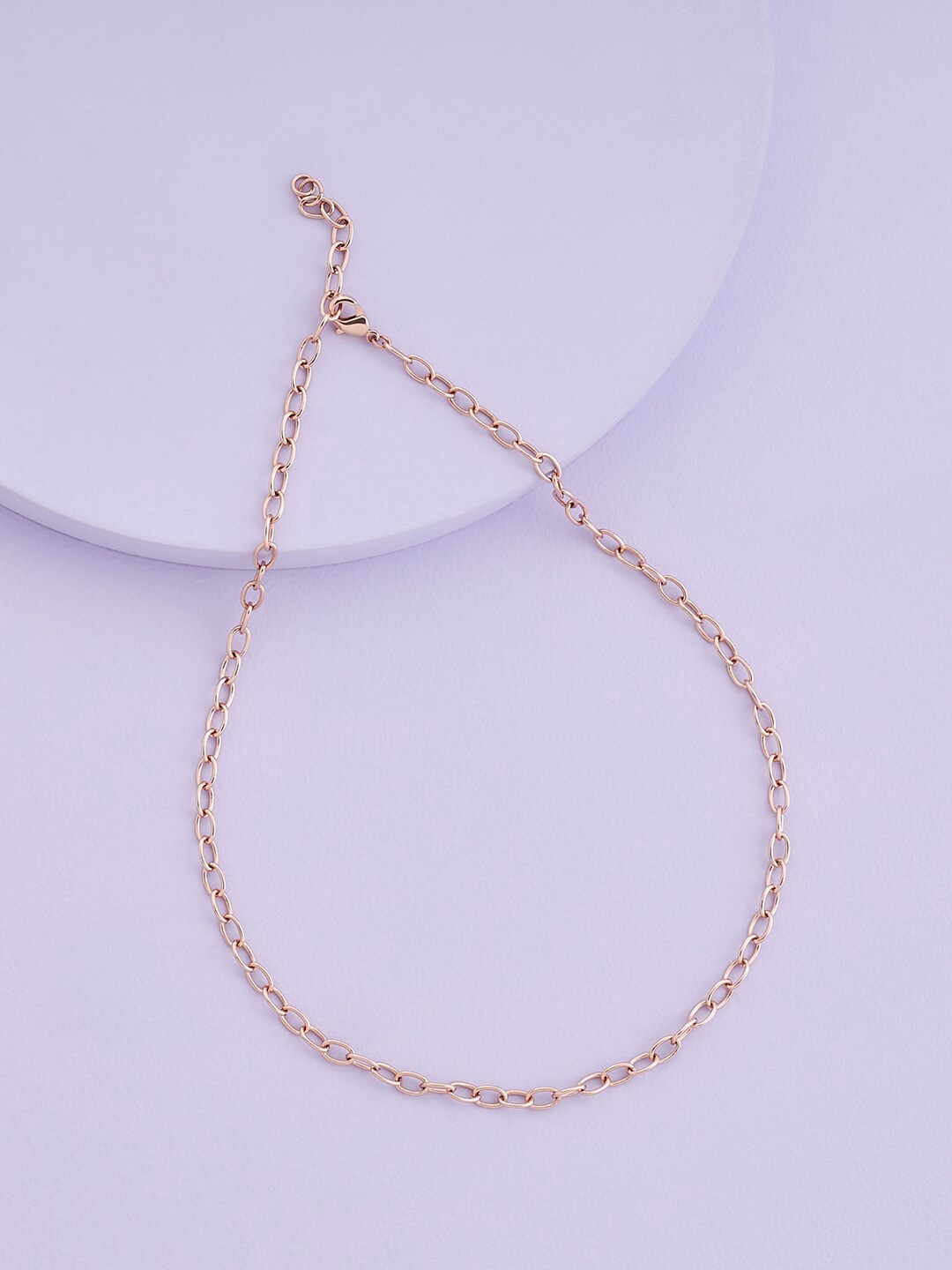 

Kushal's Fashion Jewellery Rose Gold-Plated Link Chain