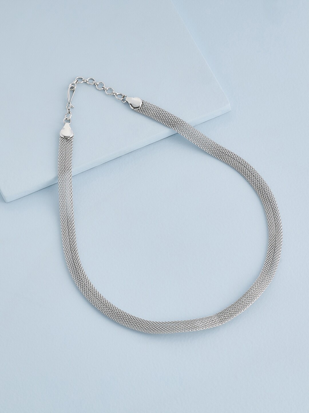 

Kushal's Fashion Jewellery Rhodium-Plated Minimal Chain, Silver