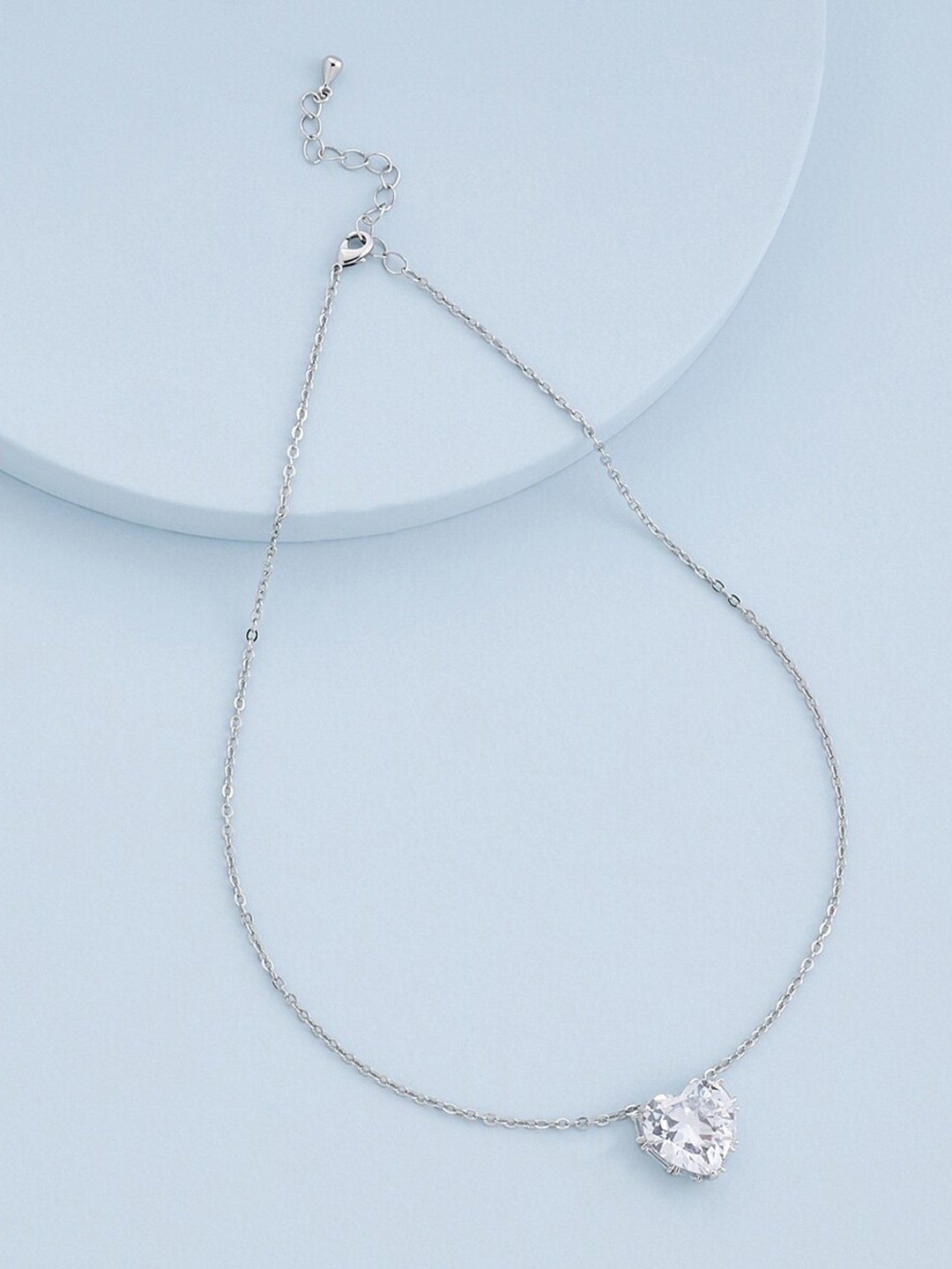 

Kushal's Fashion Jewellery Copper Rhodium-Plated Necklace, White