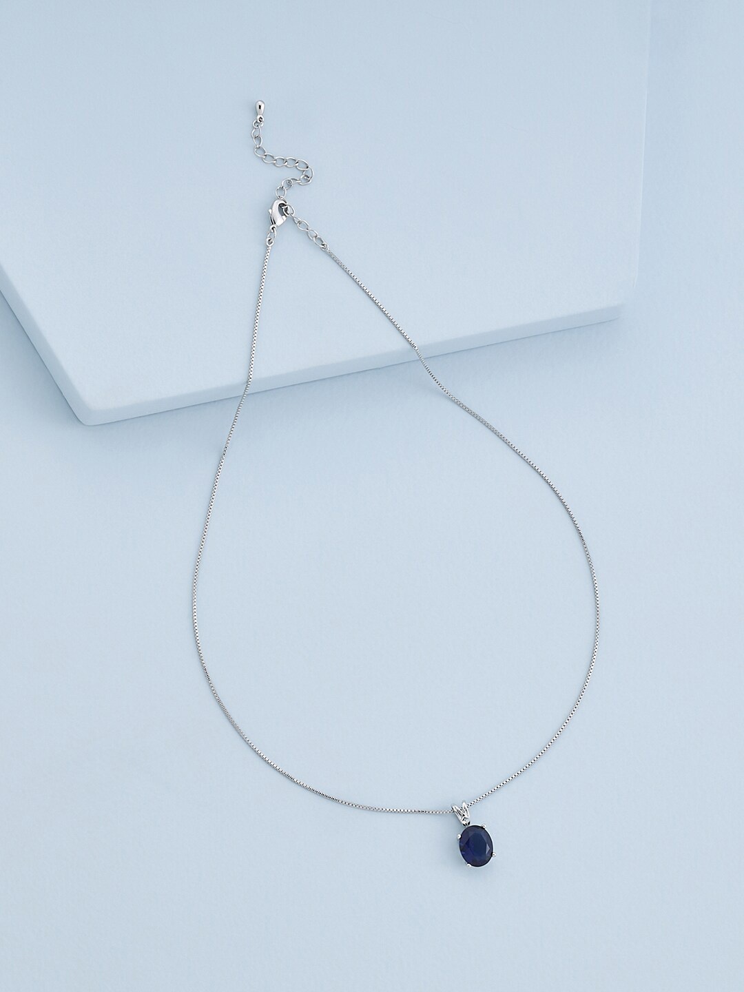 

Kushal's Fashion Jewellery Copper Rhodium-Plated Chain, Blue