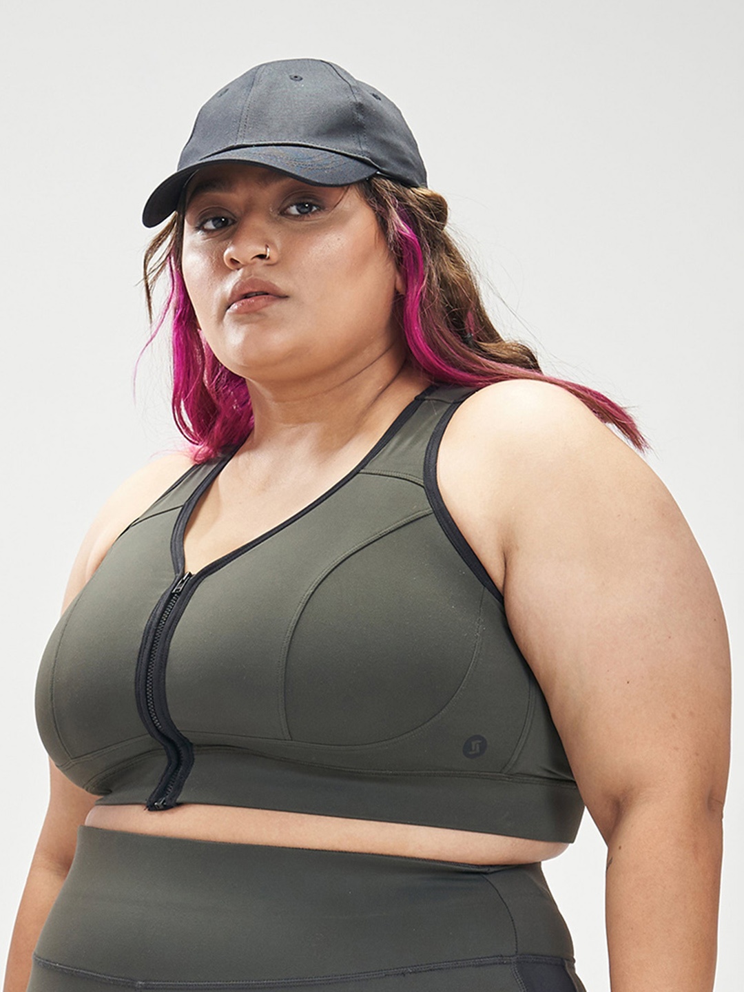 

SPIRIT ANIMAL Plus Size Non-Padded Sports Bra, Green