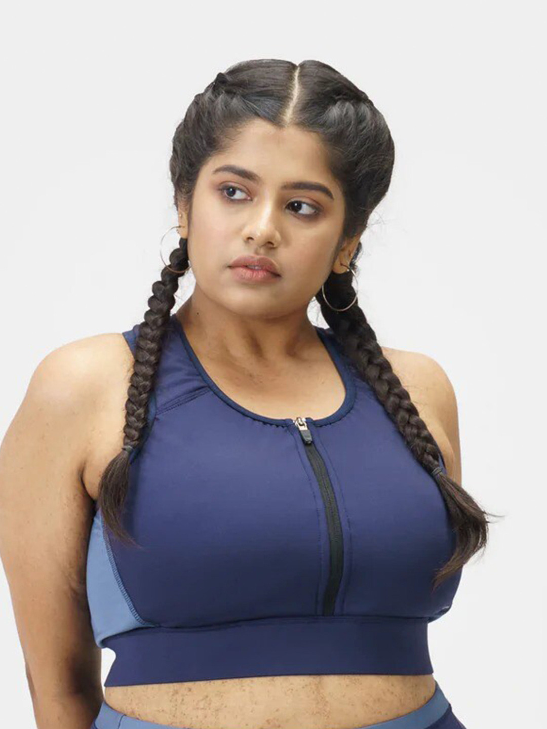 

SPIRIT ANIMAL Women Plus Size High Support Workout Sports Bra, Blue