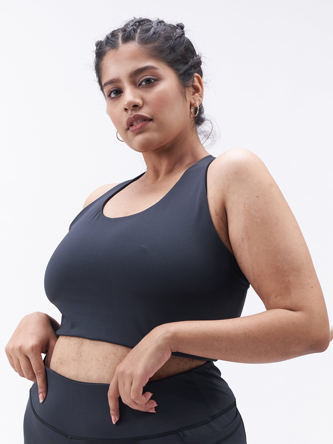 

SPIRIT ANIMAL Women Plus Size Workout Bra, Black