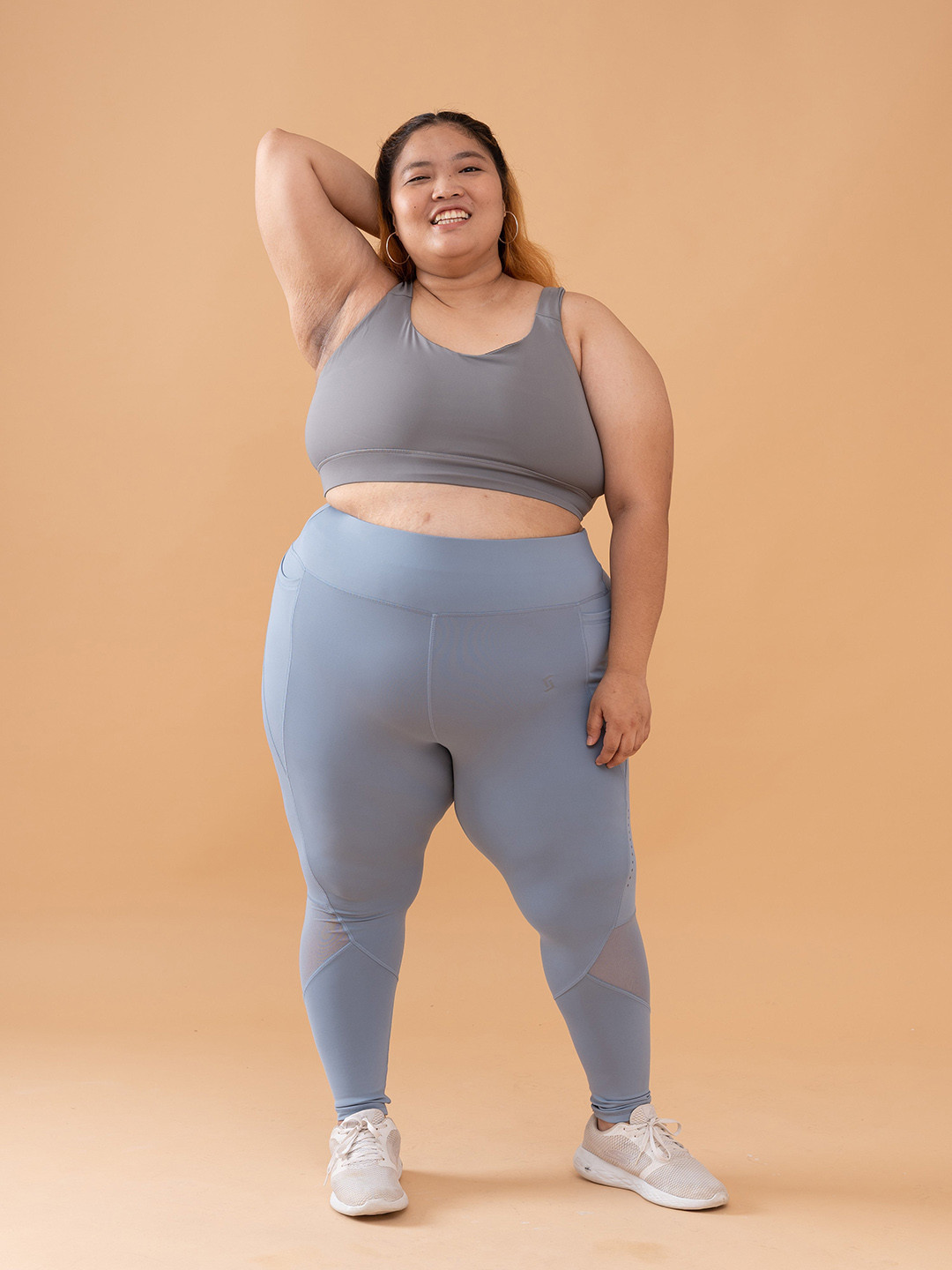 

SPIRIT ANIMAL Plus Size Non Padded All Day Comfort Non-Wired Sports Workout Bra, Grey