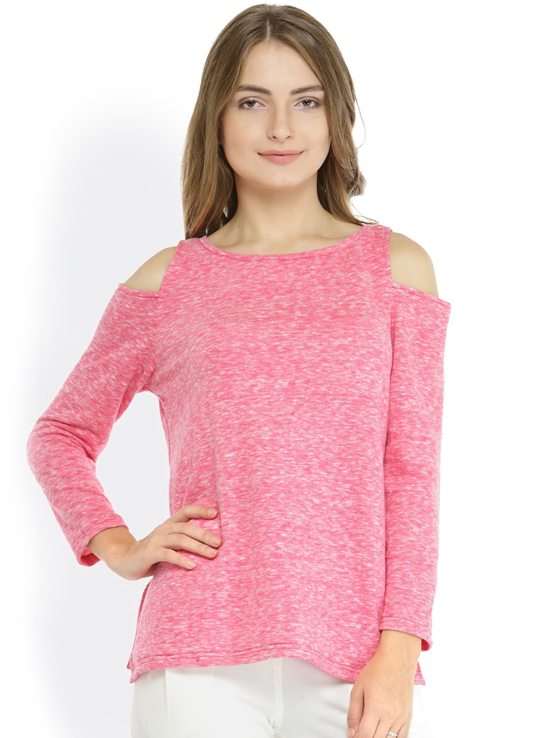 

Zima Leto Women Pink Solid Sweater Top