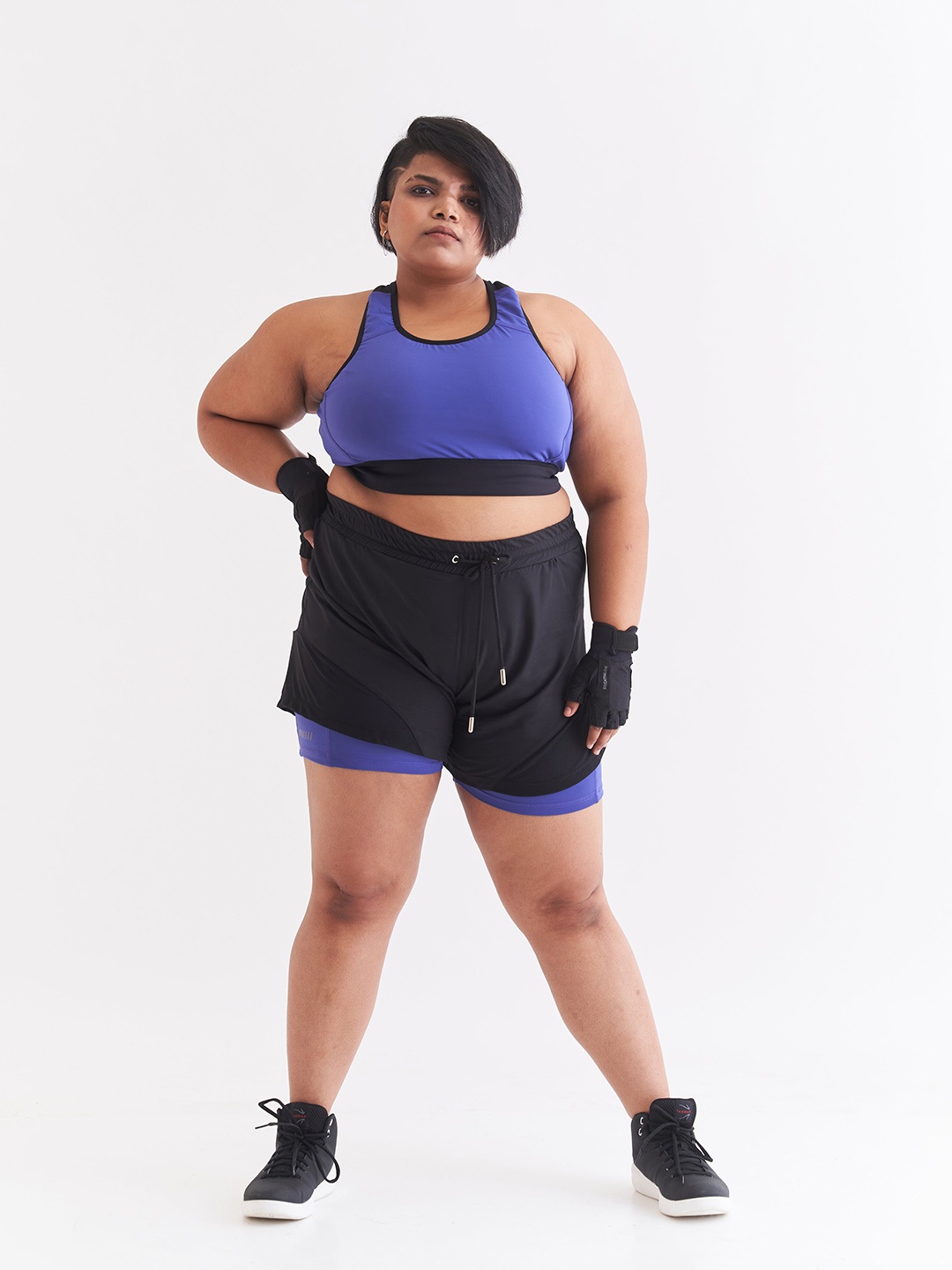 

SPIRIT ANIMAL Polyester Super Support Sports Bra, Blue