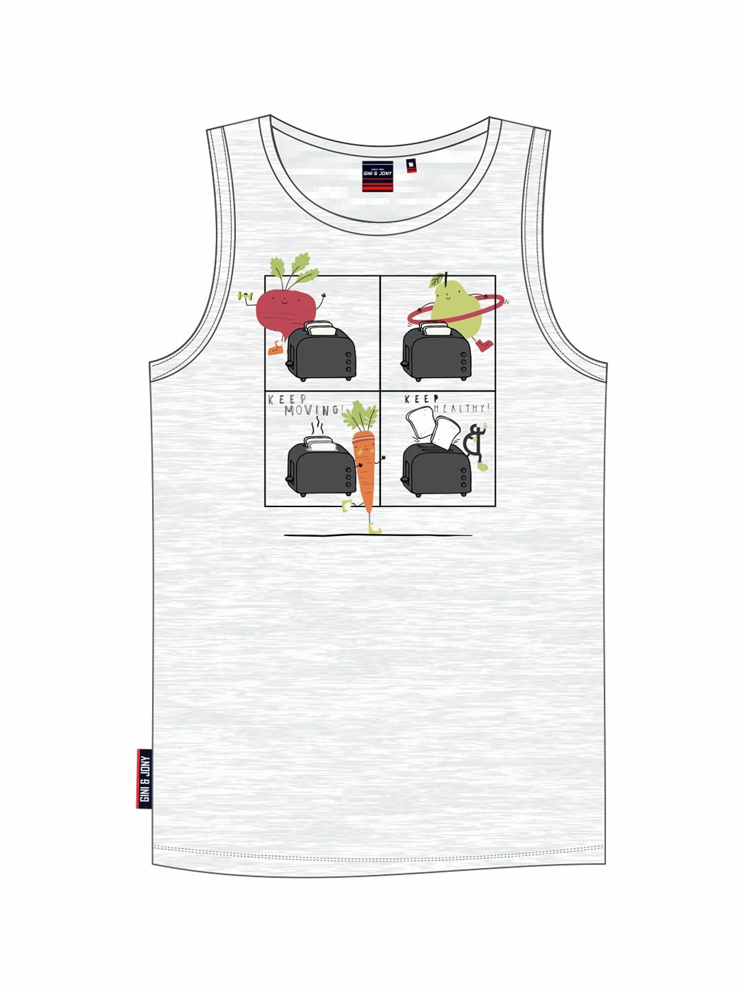 

Gini and Jony Infants Boys Graphic Printed Cotton T-shirt, White