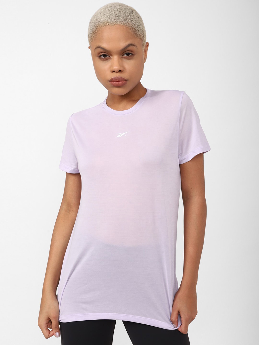 

Reebok Women WOR AC Round Neck T-shirt, Lavender