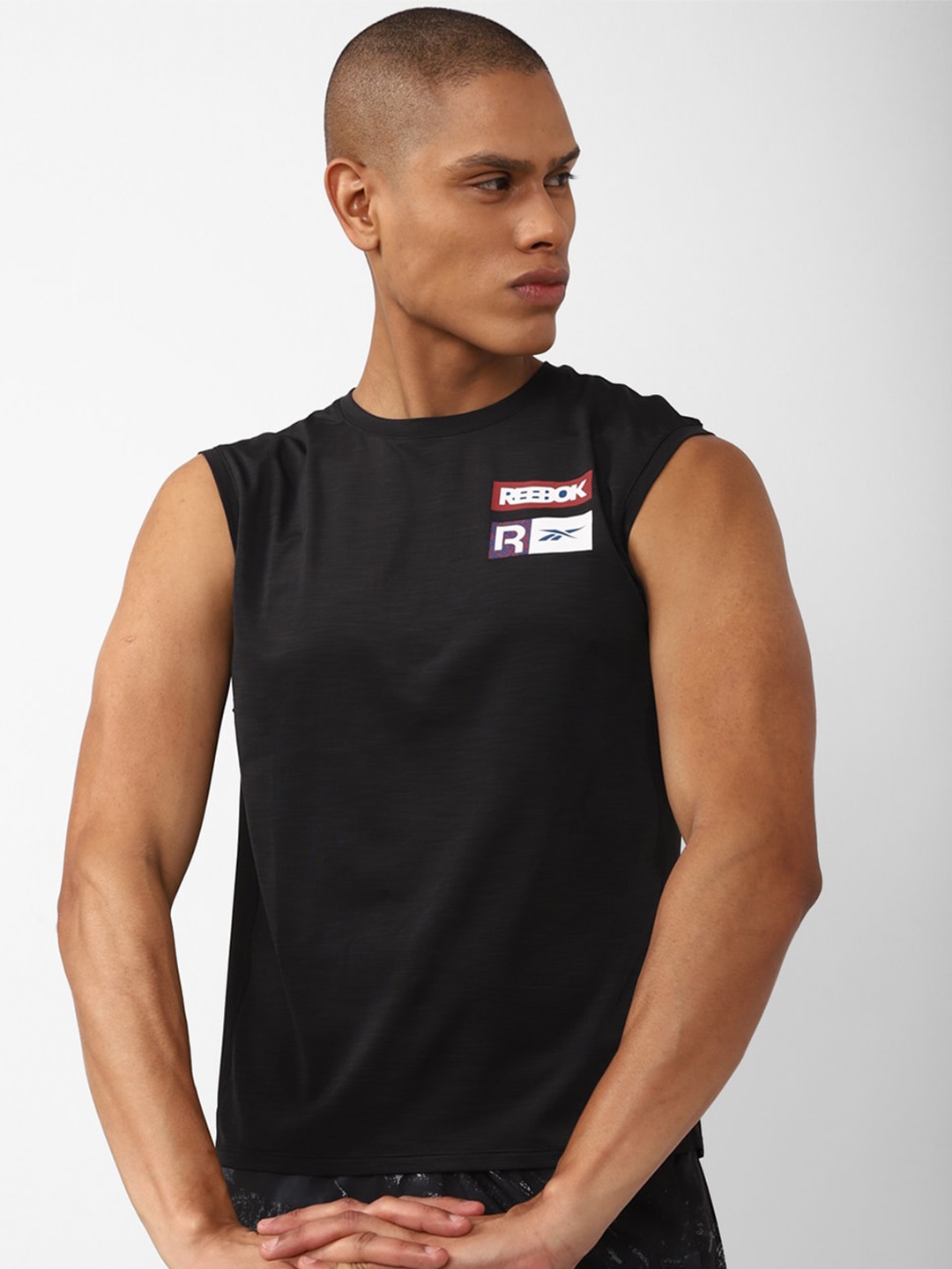 

Reebok Men Rbk fitness TS AC Slvls Speedwick-Technology T-shirt, Black