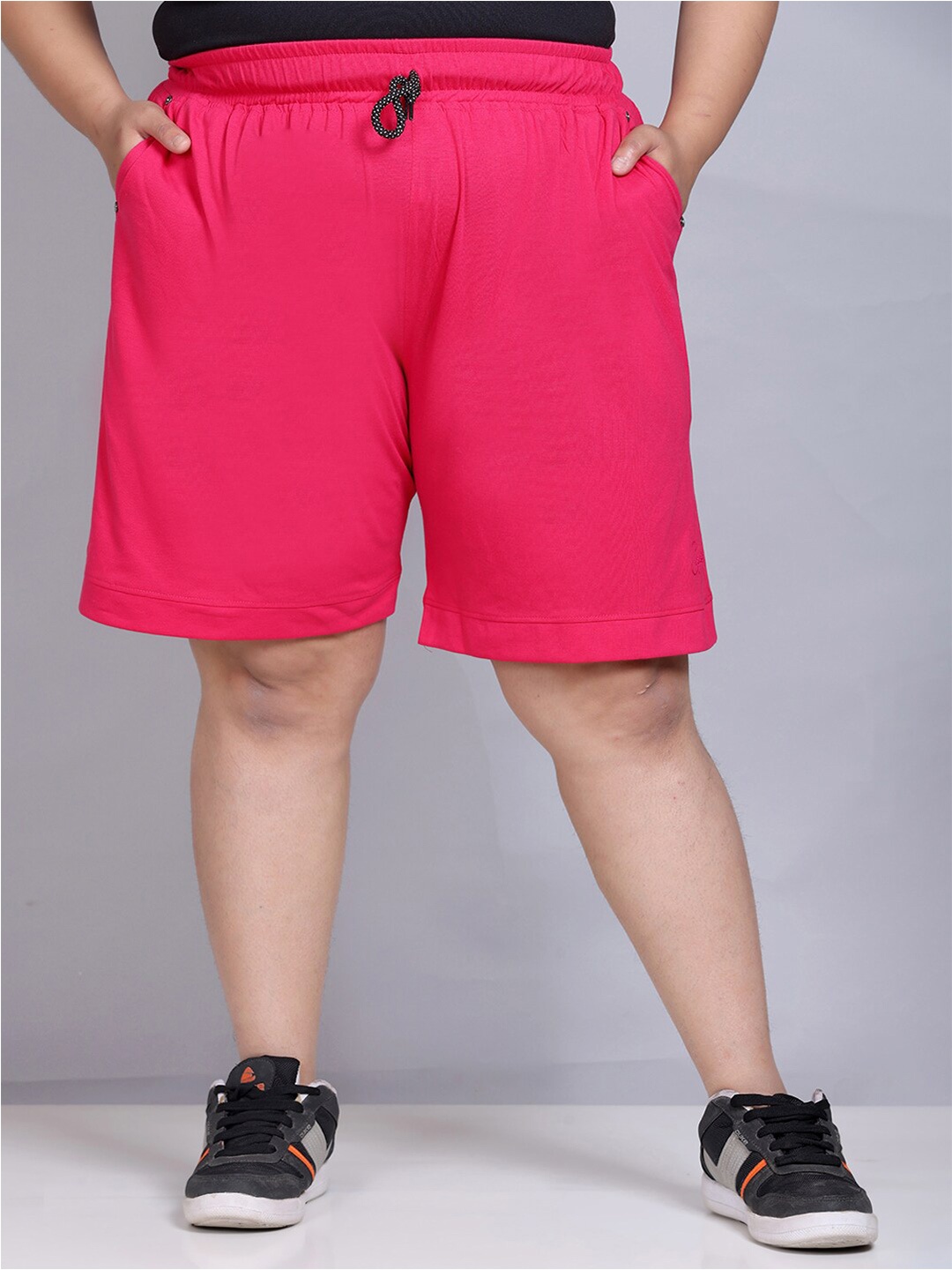 

CUPID Women Plus Size Cotton Lounge Shorts, Pink