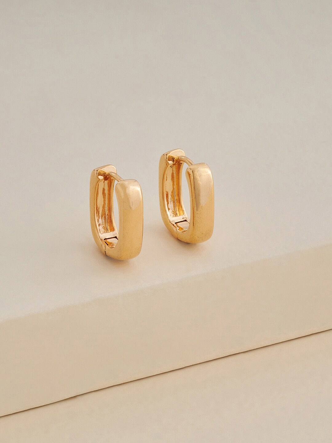 

Kushal's Fashion Jewellery Gold Plated Hoop Earrings