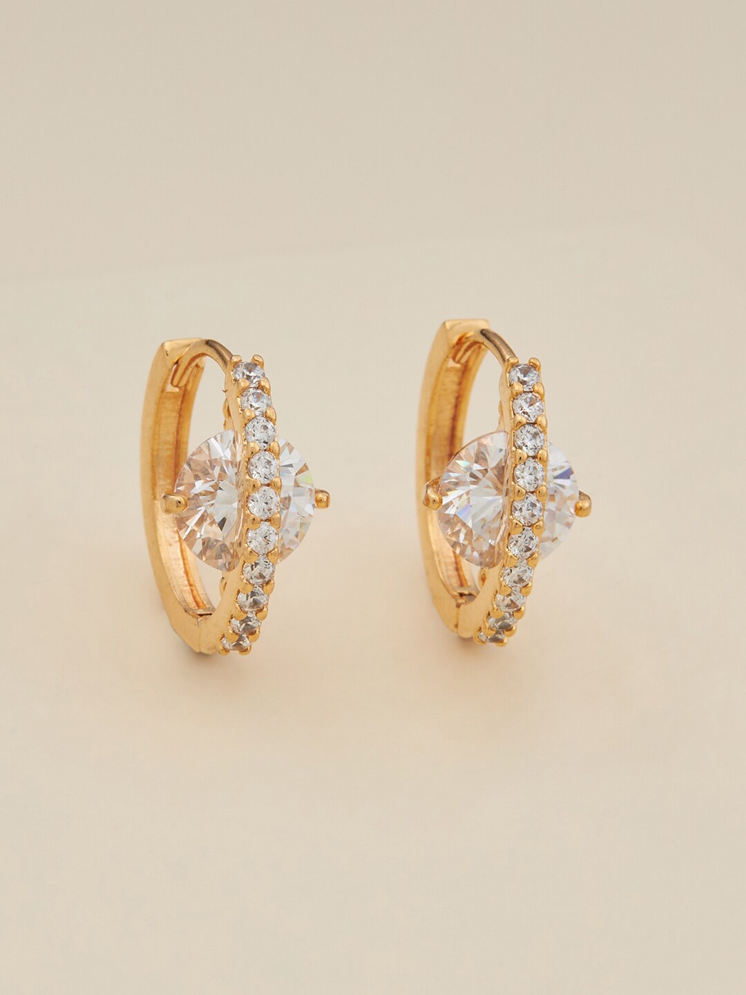 

Kushal's Fashion Jewellery Gold-Plated Contemporary Studs Earrings, White