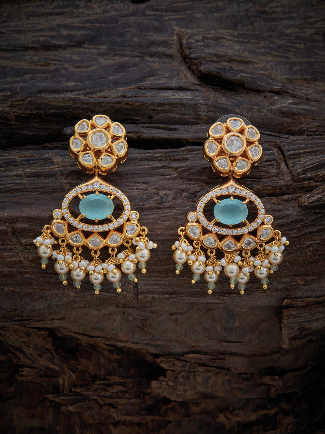 

Kushal's Fashion Jewellery Contemporary Drop Earrings, Sea green