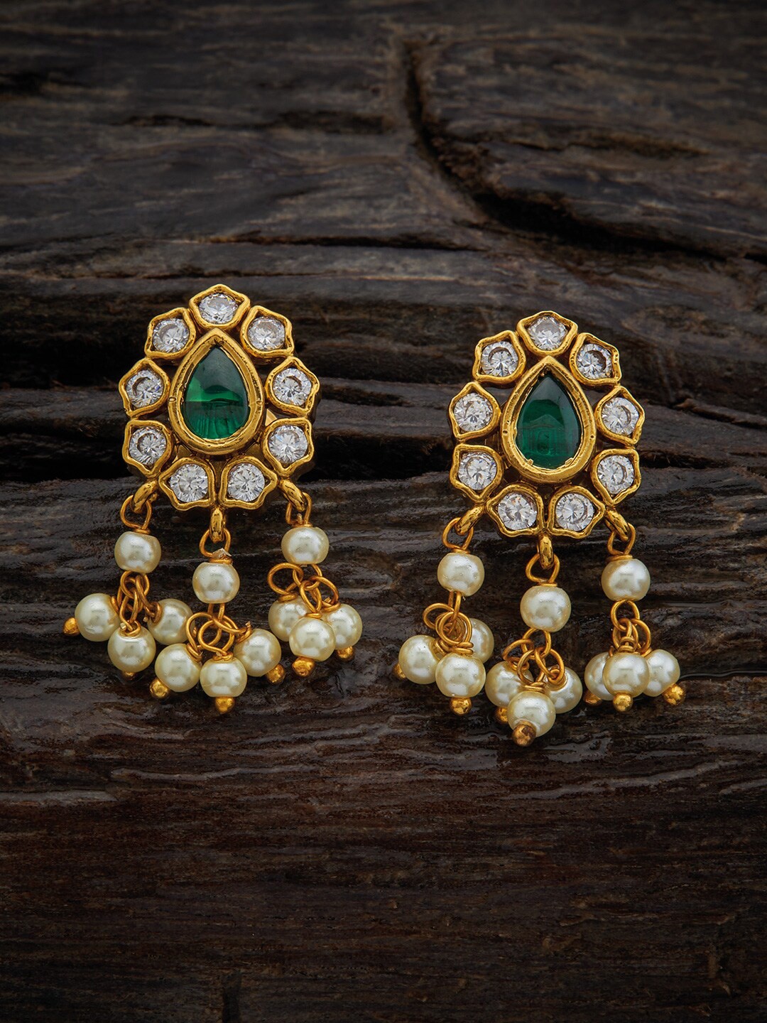 

Kushal's Fashion Jewellery Contemporary Artificial Beads Studs Earrings, Green
