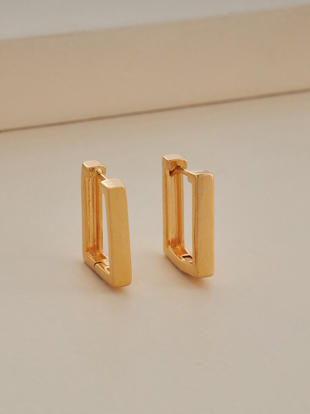 

Kushal's Fashion Jewellery Contemporary Gold Plated Studs Earrings