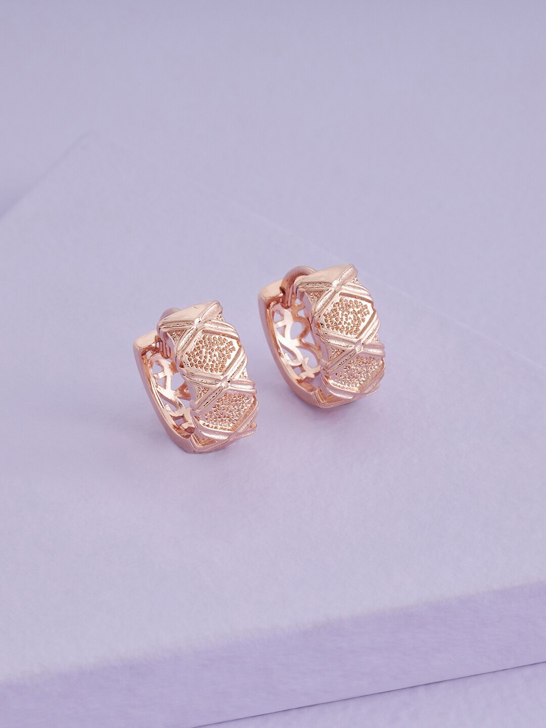 

Kushal's Fashion Jewellery Contemporary Half Hoop Earrings, Na
