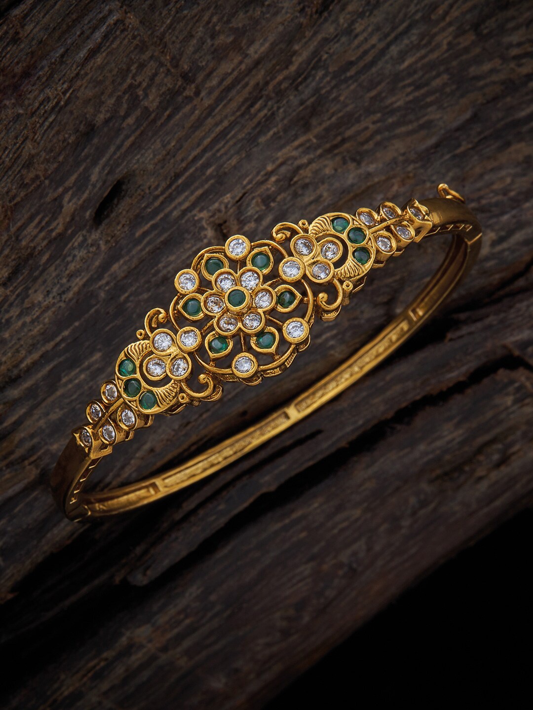

Kushal's Fashion Jewellery Women Gold-Plated Bangle-Style Bracelet, Red