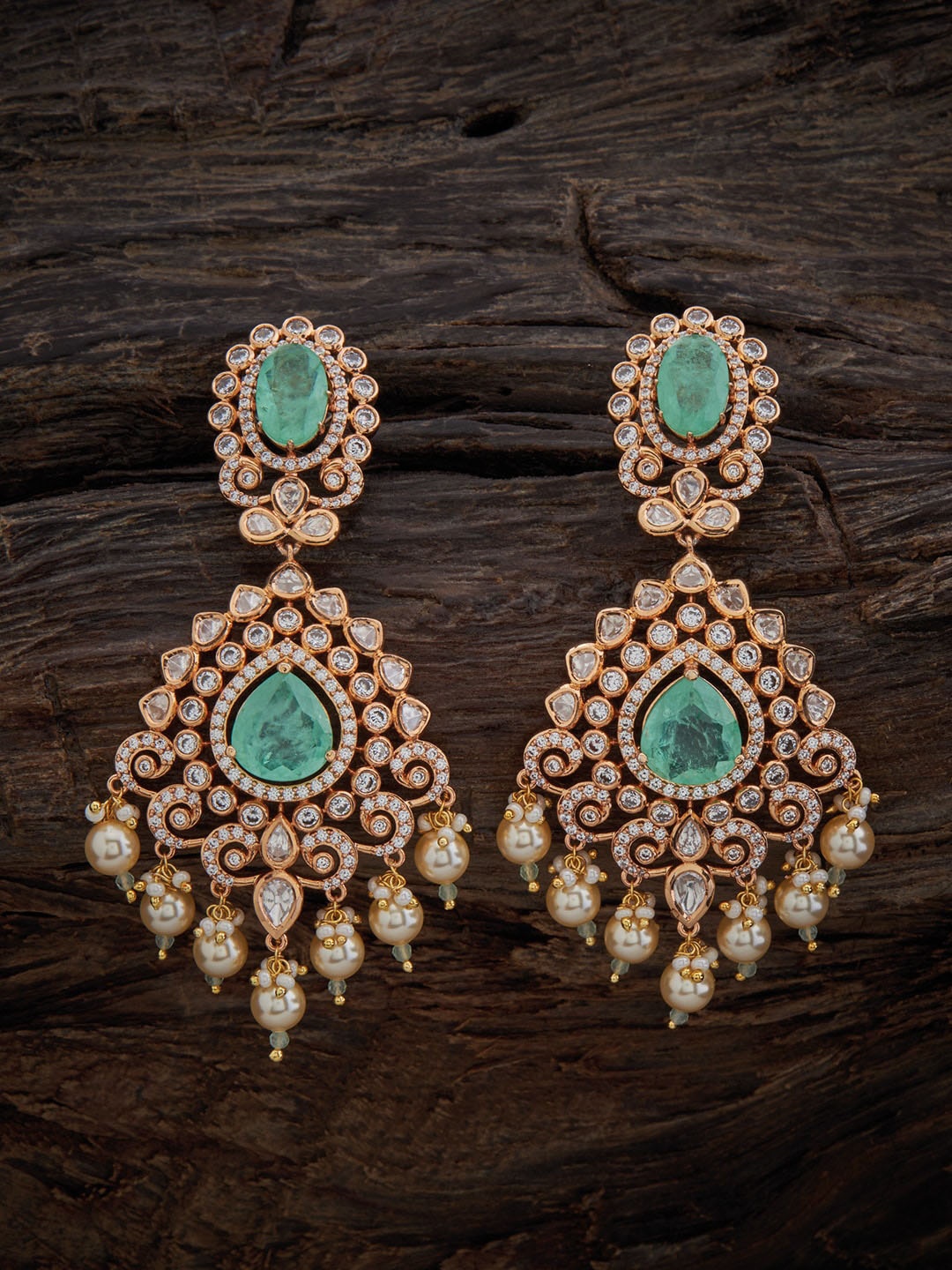 

Kushal's Fashion Jewellery Contemporary Drop Earrings, Sea green