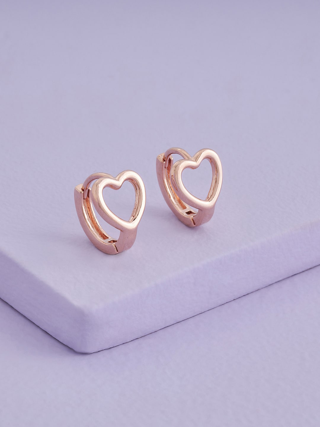 

Kushal's Fashion Jewellery Rose Gold-Plated Contemporary Studs Earrings