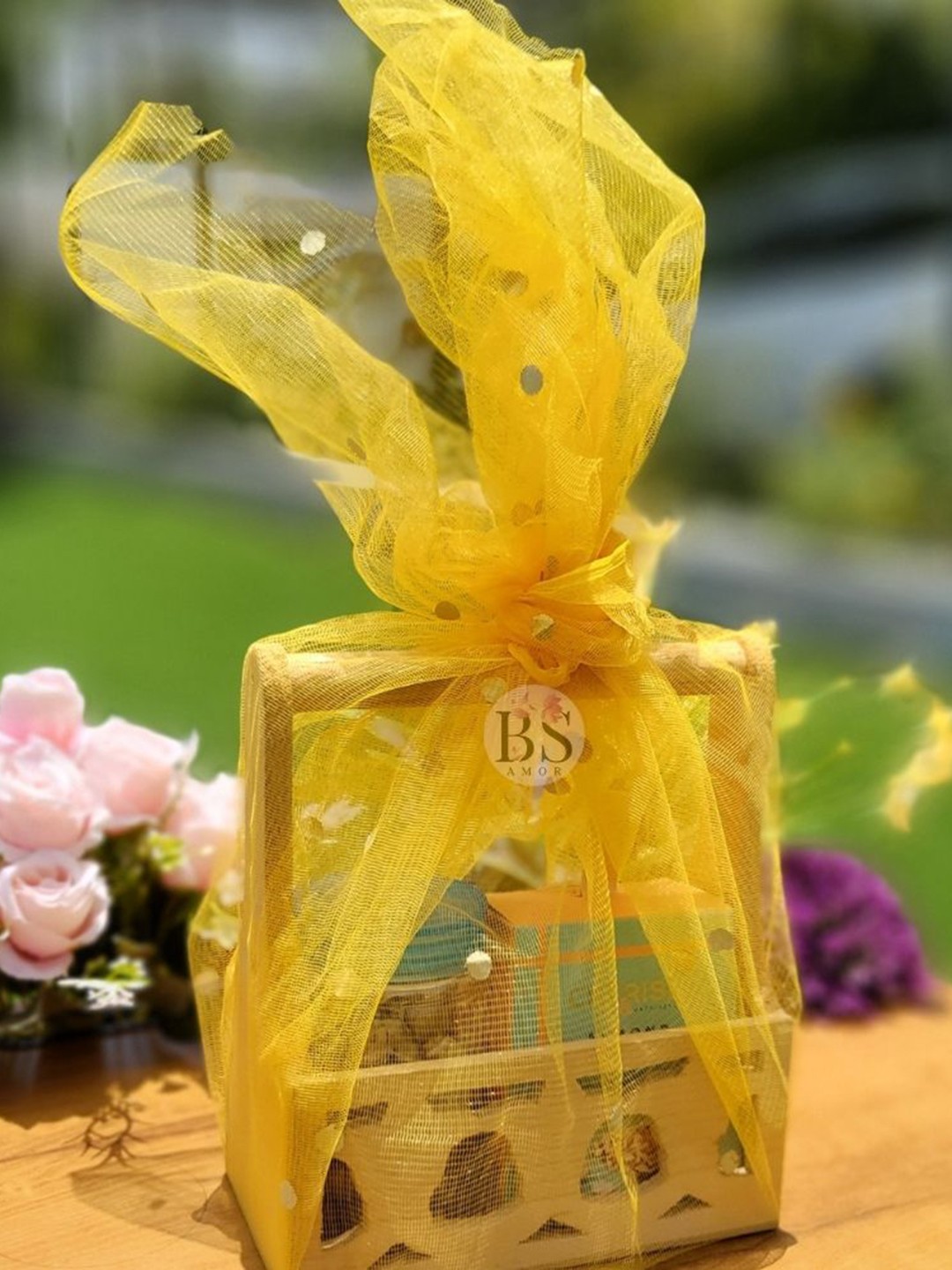 

BS AMOR Net Fabric DIY Gift Wrapping, Yellow