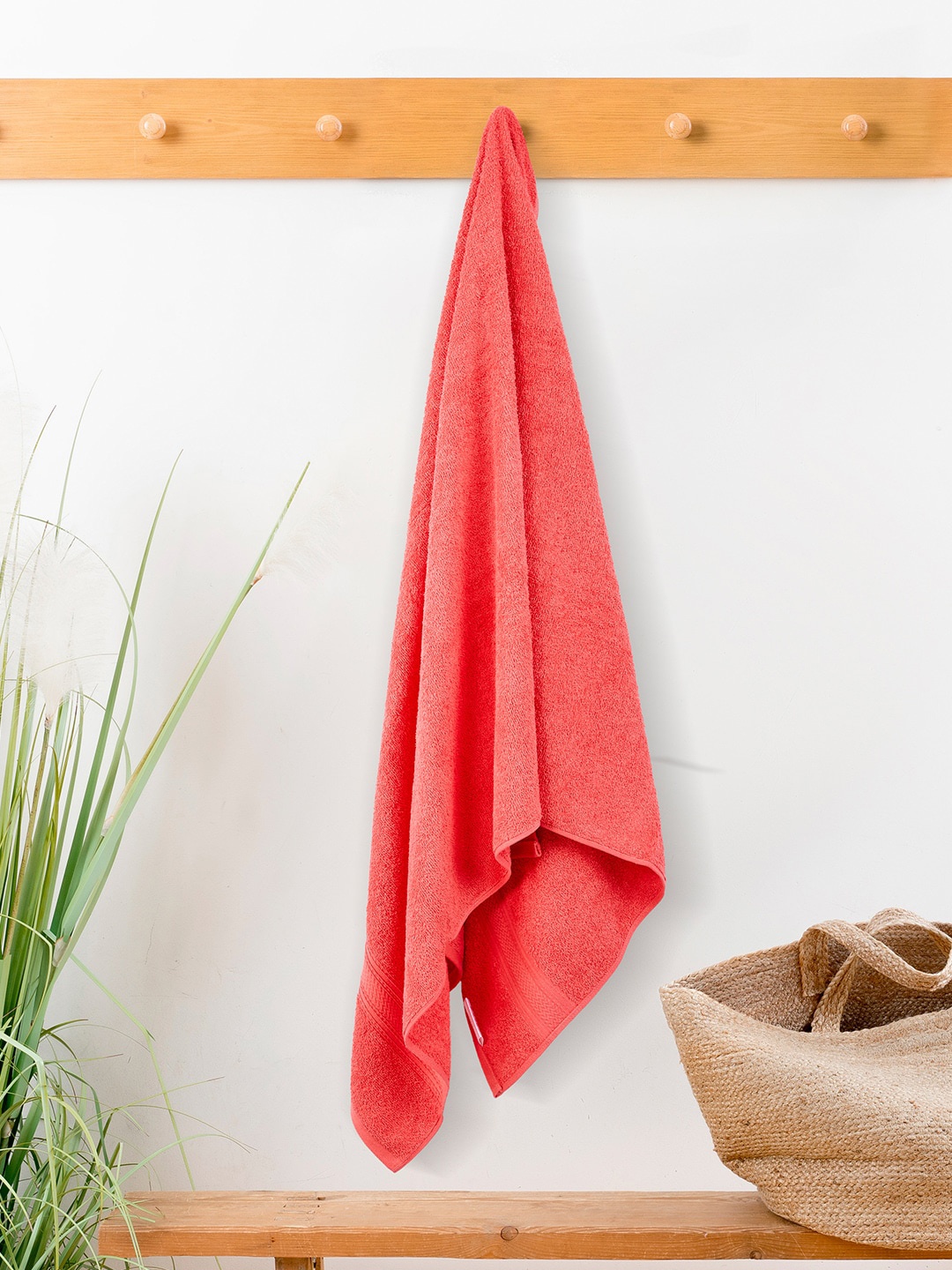 

Layers Firenze Coral-Colored Pure Cotton 420 GSM Bath Towels