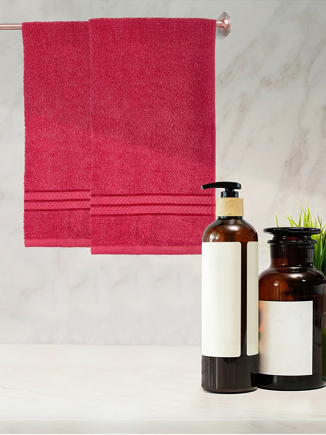 

Layers Tuscany 2-Pcs Red Pure Cotton 380 GSM Hand Towels