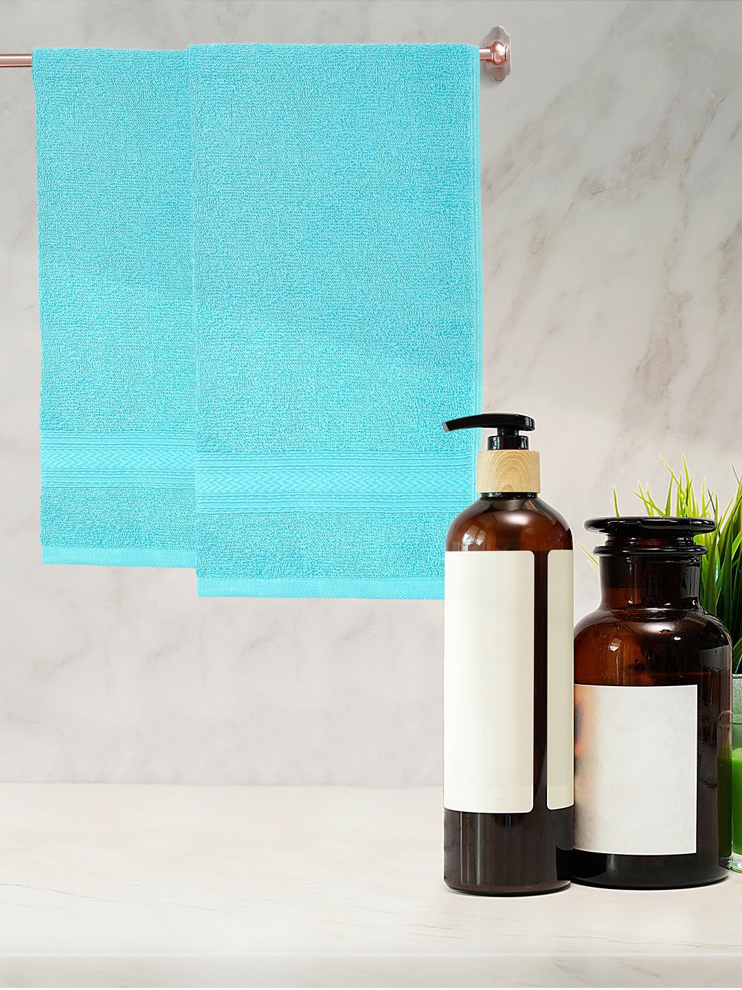 

Layers Tuscany 2-Pcs Blue Pure Cotton 380 GSM Hand Towels