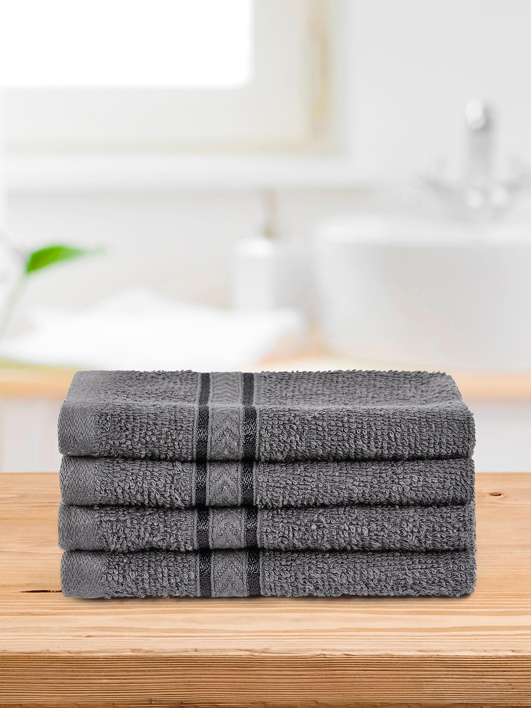 

Layers Tuscany 4-Pcs Grey Pure Cotton 380 GSM Face Towels