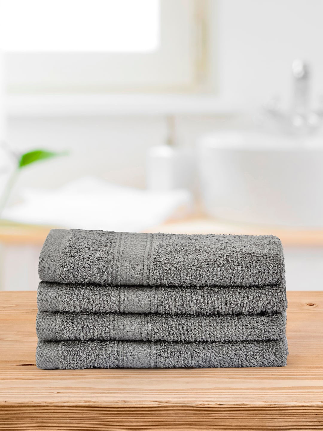 

Layers Tuscany 4-Pcs Grey 400 GSM Pure Cotton Bath Towels