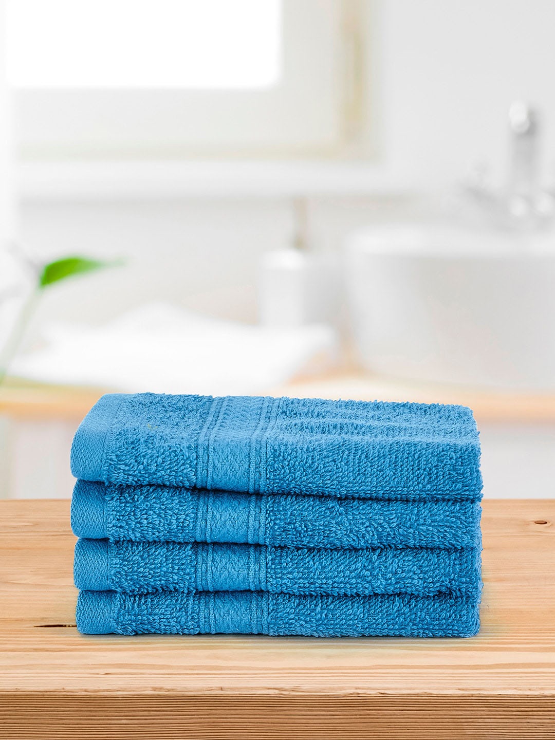 

Layers Firenze 4-Pcs Blue 400 GSM Pure Cotton Face Towels