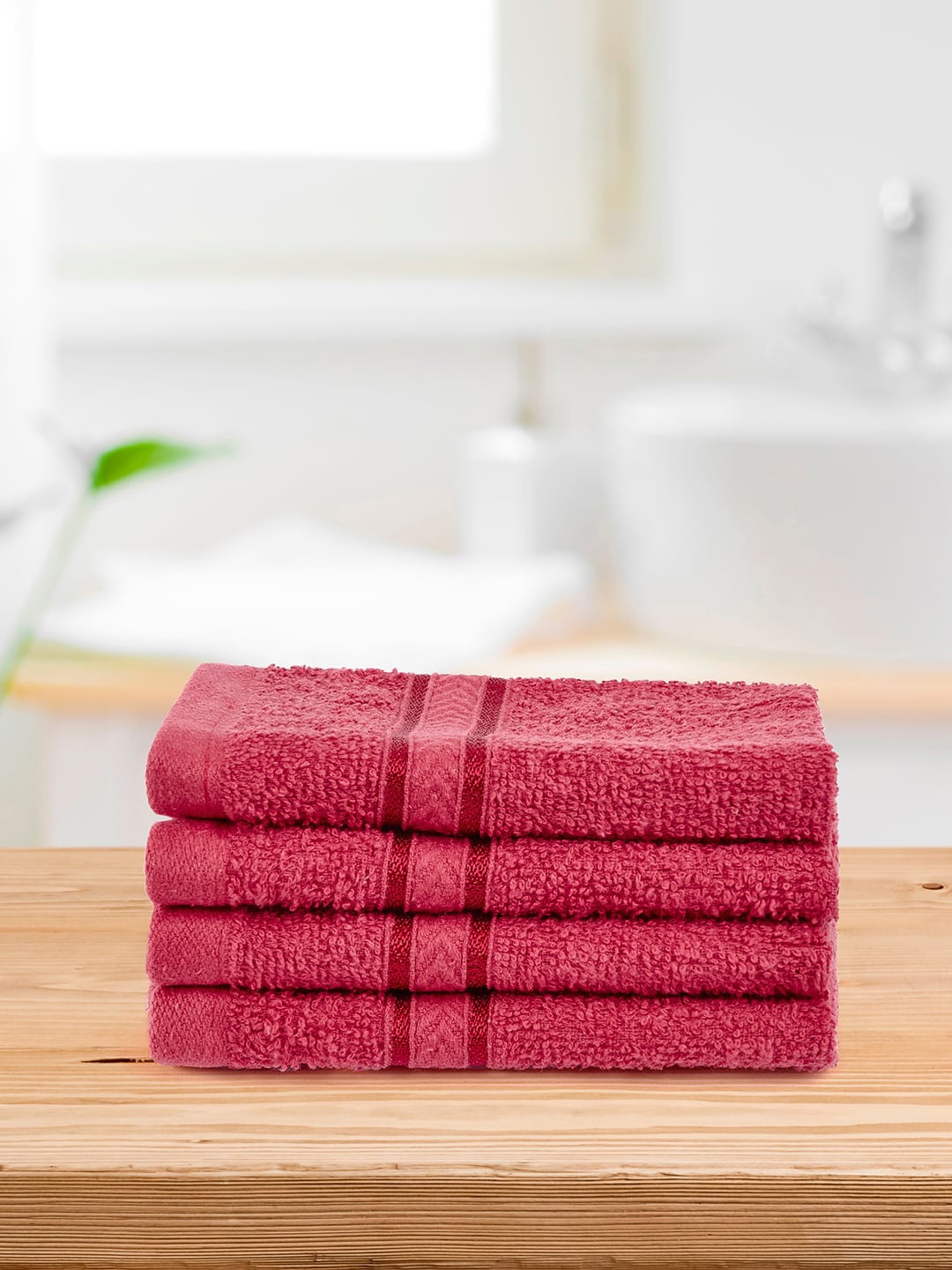 

Layers Tuscany 4 Pcs Red 380 GSM Pure Cotton Face Towels
