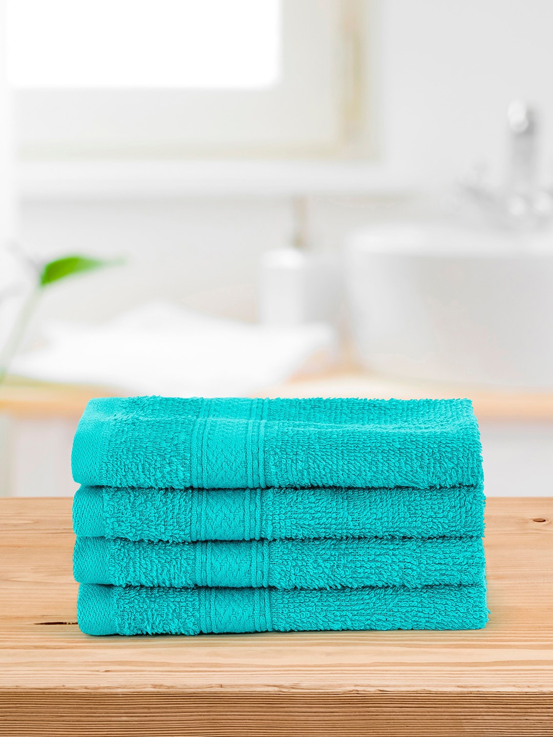 

Layers Firenze 4-Pcs Green 400 GSM Pure Cotton Face Towels