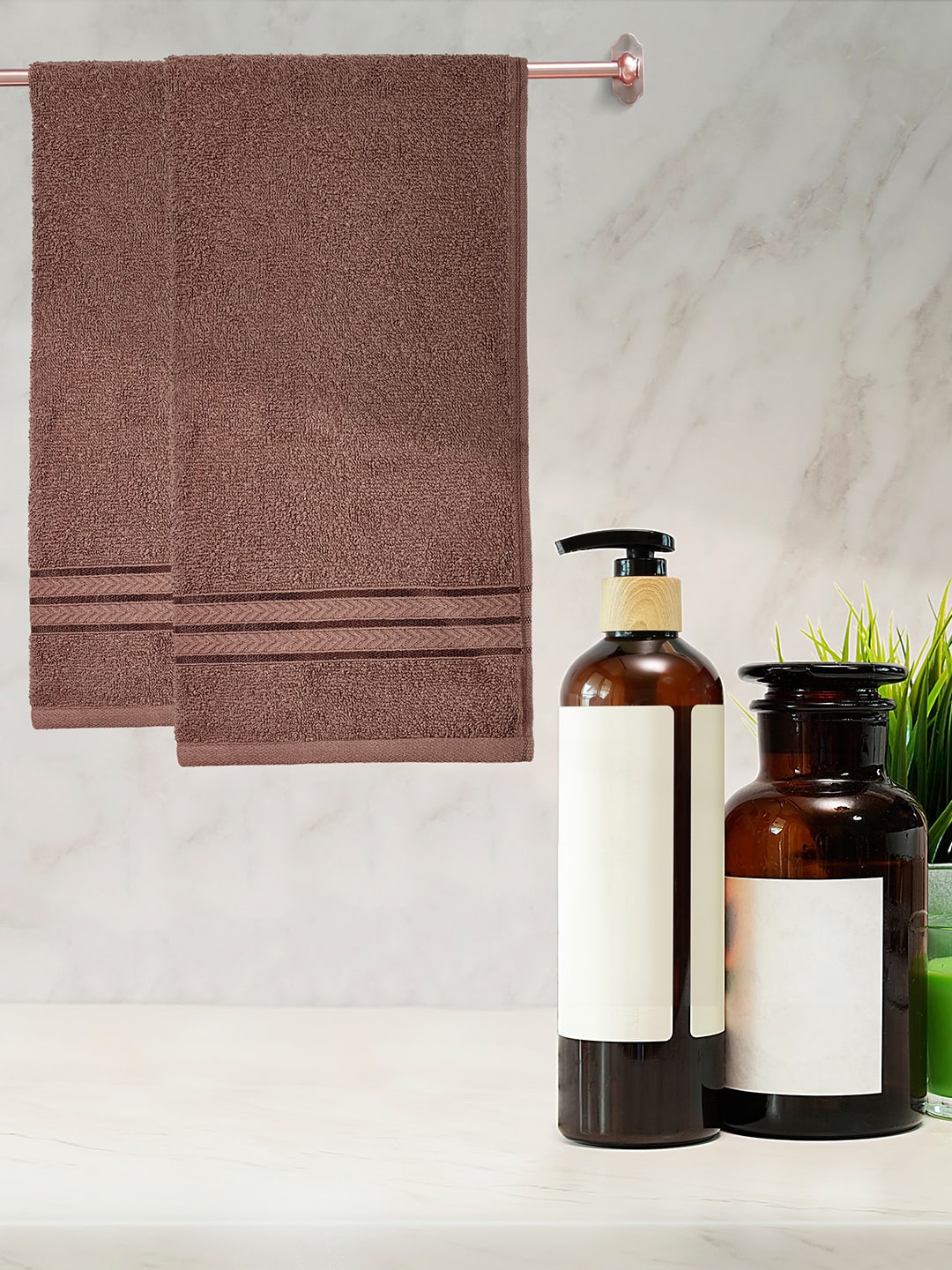 

Layers Tuscany 2-Pcs Brown 380 GSM Pure Cotton Hand Towels