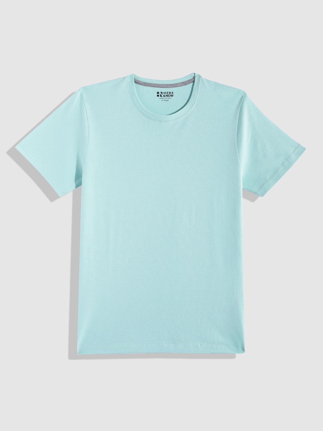 

HERE&NOW Boys Solid Waffle Knit T-shirt, Blue