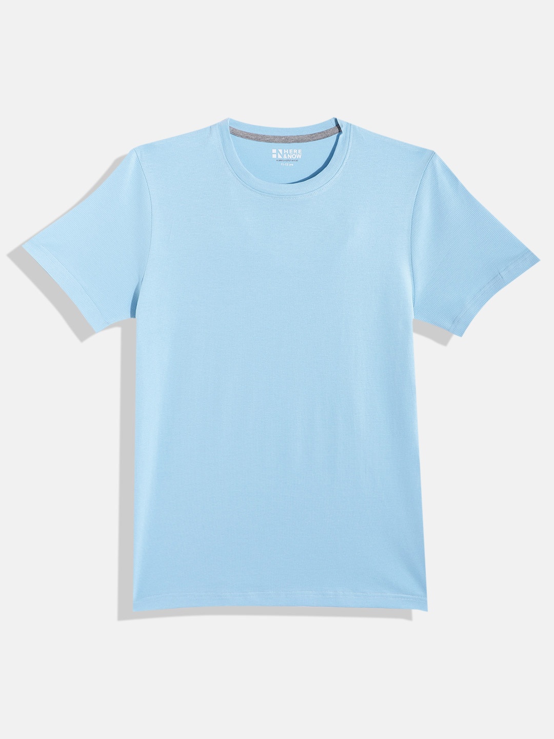 

HERE&NOW Boys Solid Waffle Knit T-shirt, Turquoise blue
