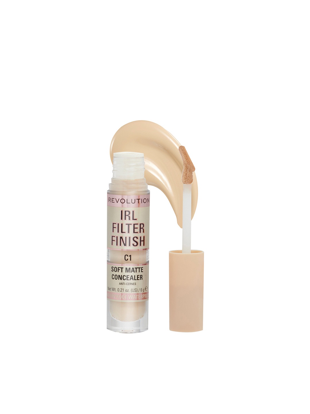 

Makeup Revolution London IRL Filter Finish Soft Matte Lightweight Concealer 6 g - Shade C1, Beige
