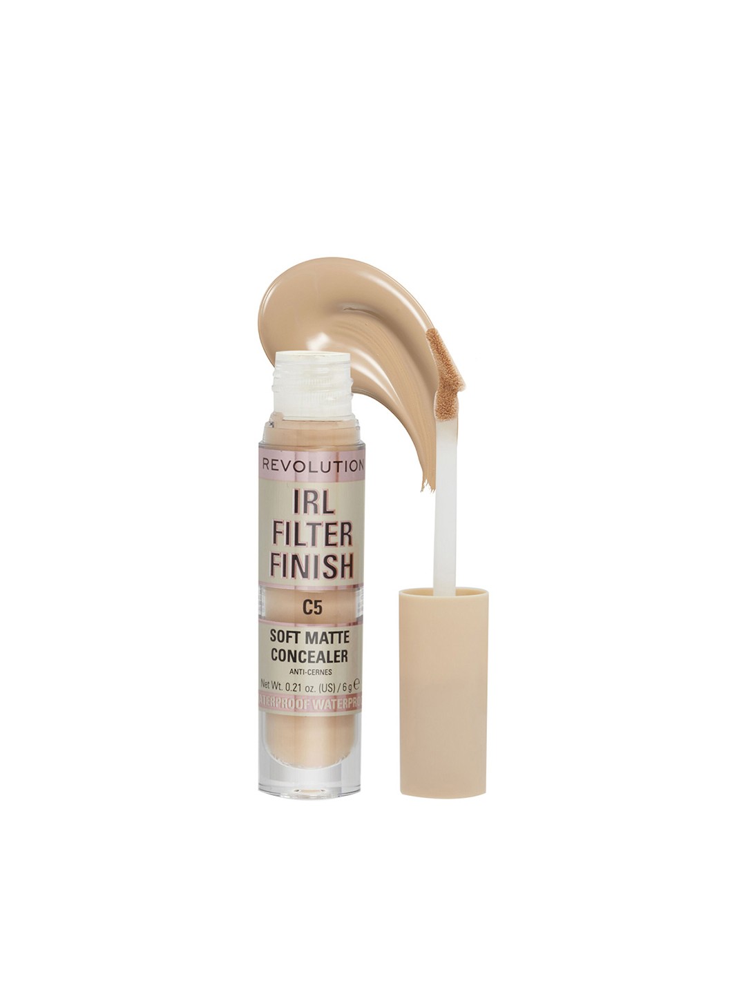 

Makeup Revolution London IRL Filter Finish Soft Matte Lightweight Concealer 6 g - Shade C5, Nude