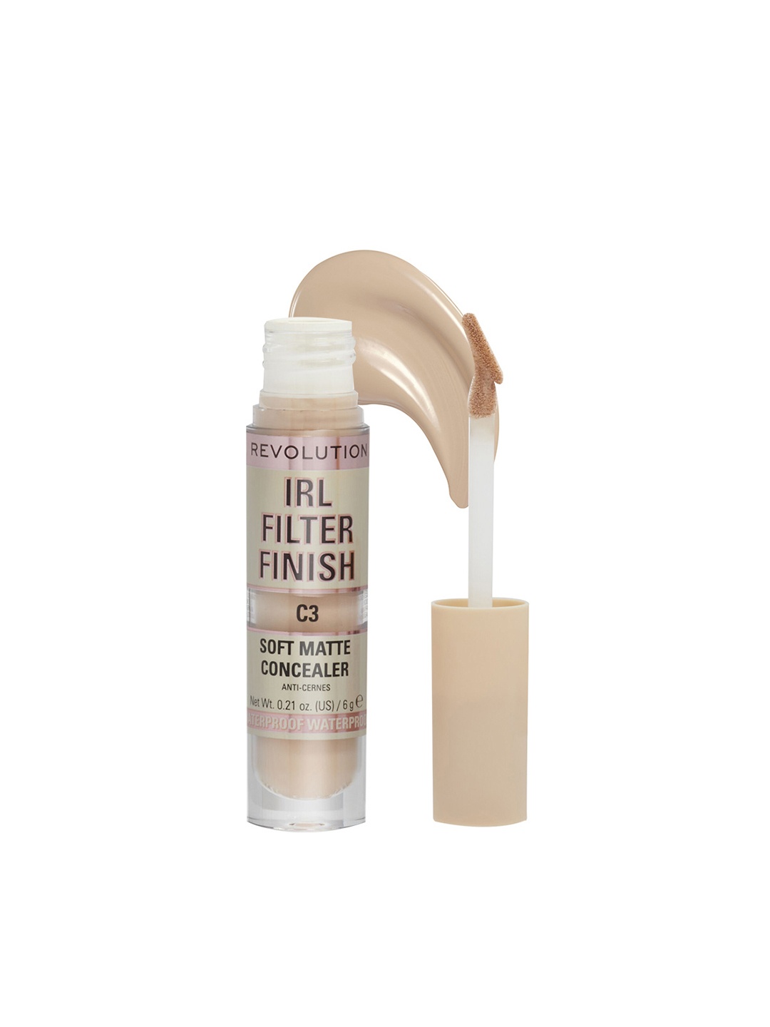 

Makeup Revolution London IRL Filter Finish Soft Matte Lightweight Concealer 6 g - Shade C3, Nude