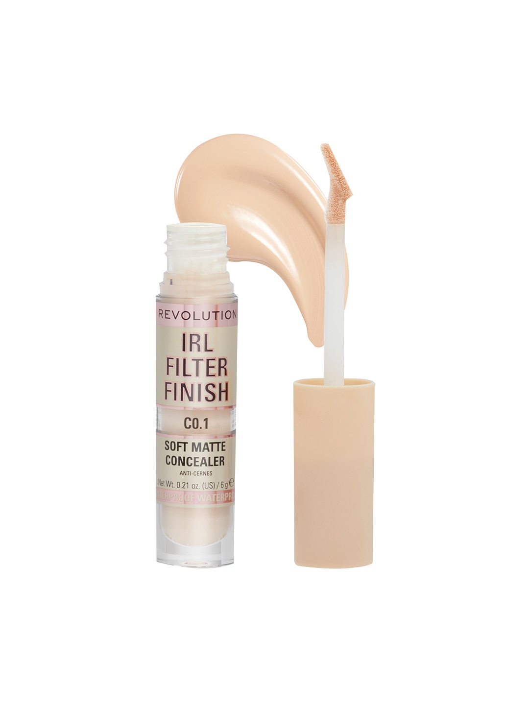 

Makeup Revolution London IRL Filter Finish Soft Matte Lightweight Concealer 6g - ShadeC0.1, Nude