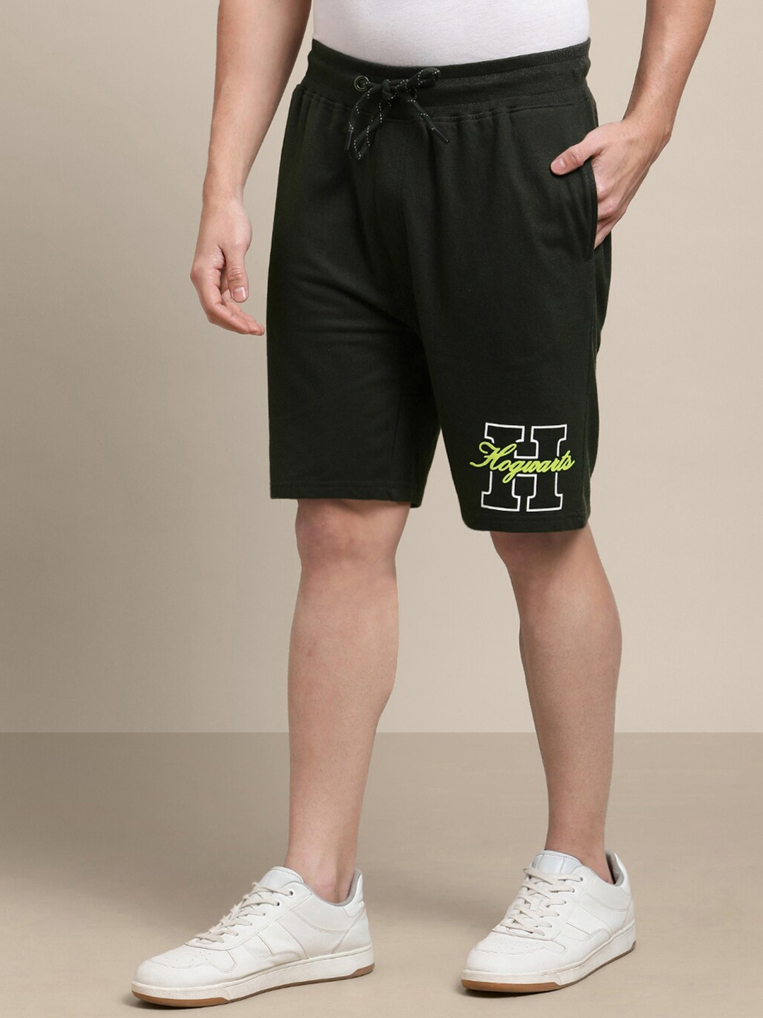 

Free Authority Men Harry Potter Printed Cotton Shorts, Green