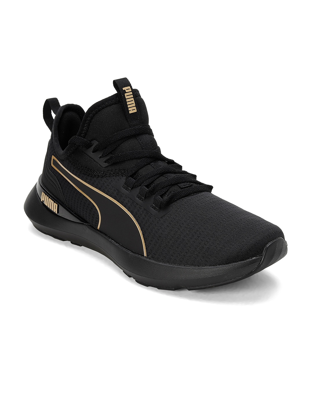 

Puma Women Pure XT Brand Logo Printed Mesh Training Sports Shoes, Black
