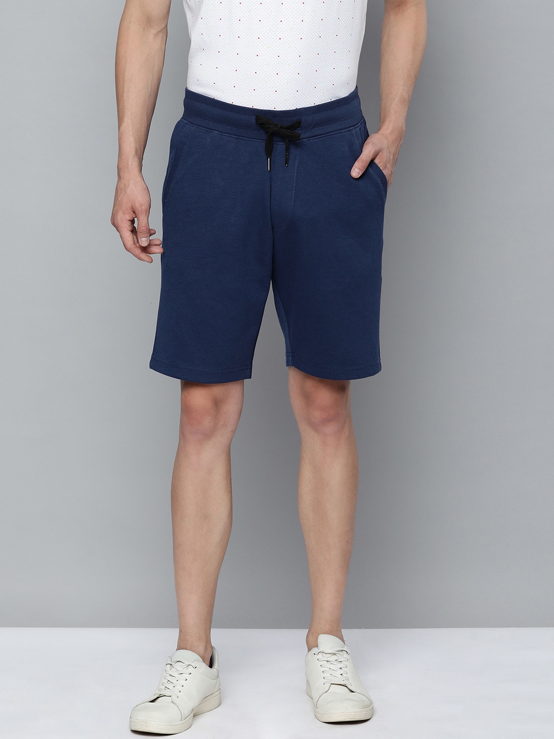 

Indian Terrain Men Navy Blue Slim Fit Shorts