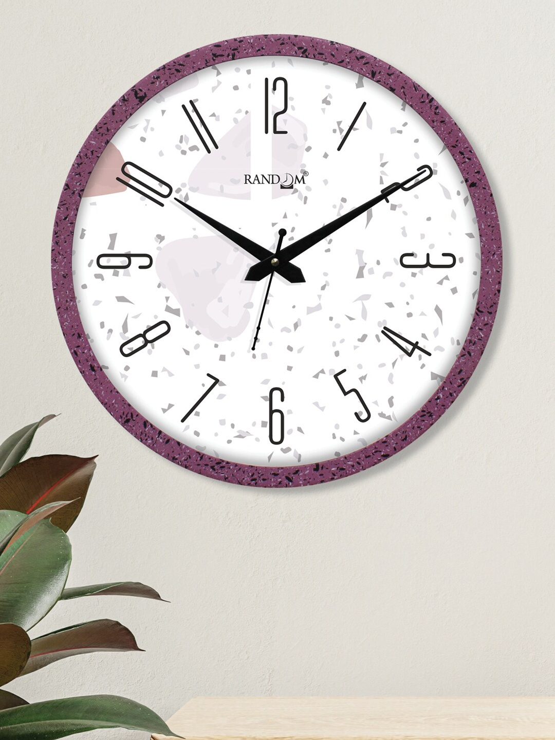 

RANDOM Pink & White Printed Analogue Contemporary Round Wall Clock