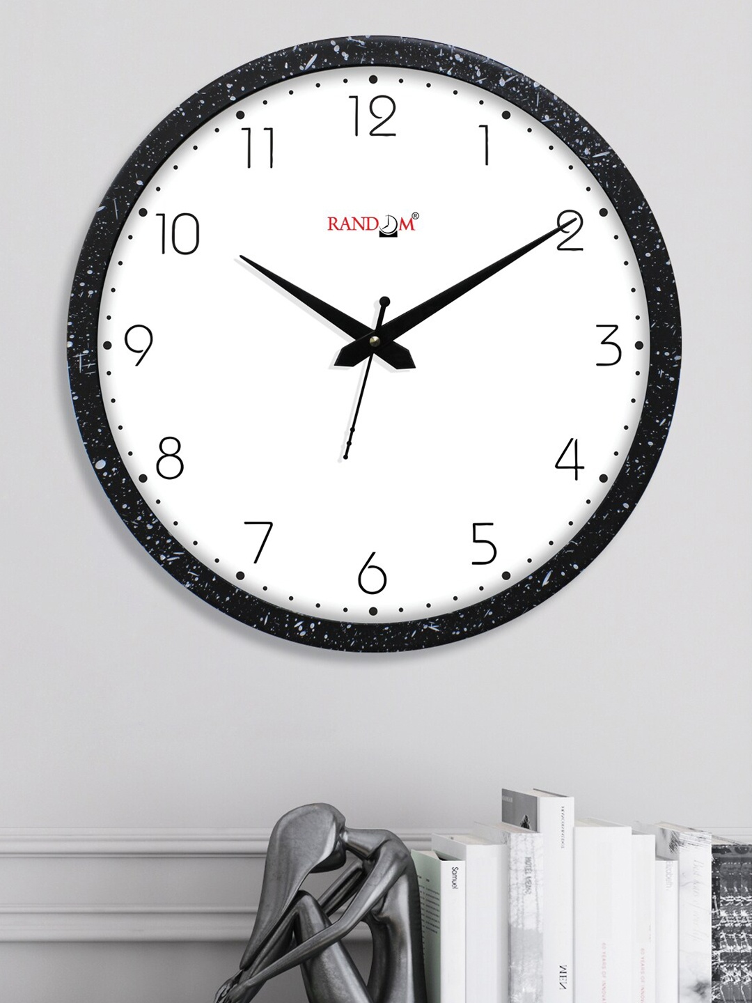 

RANDOM White & Black Analogue Contemporary Round Wall Clock