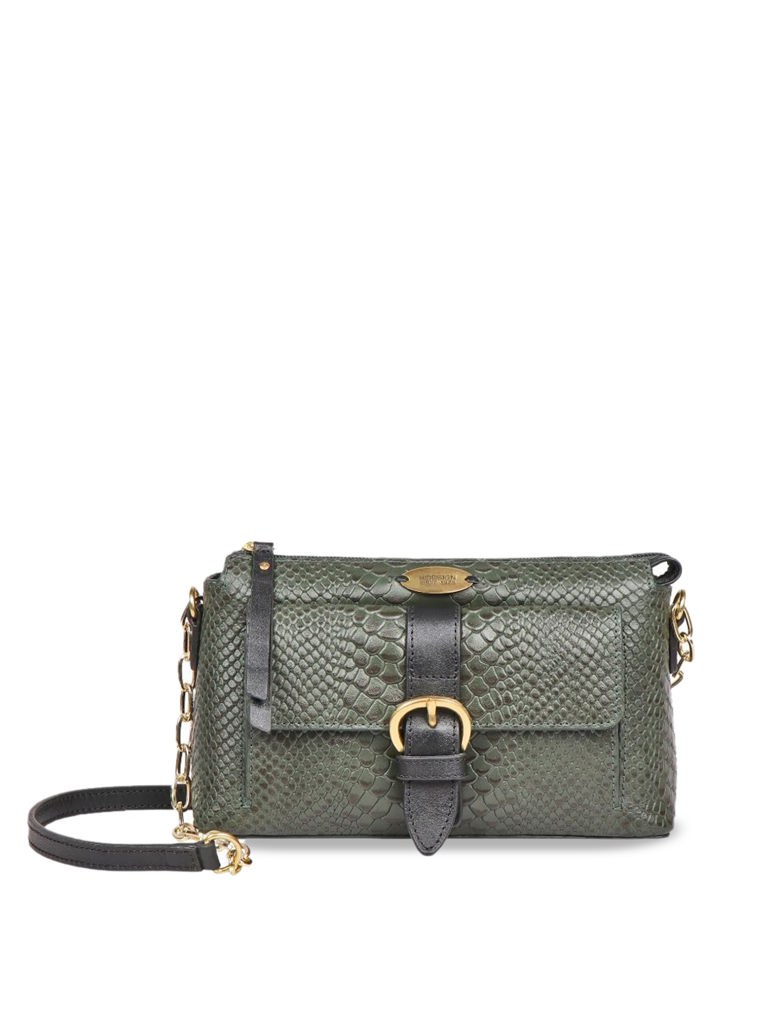 

Hidesign Leather Core Sling Bag, Green
