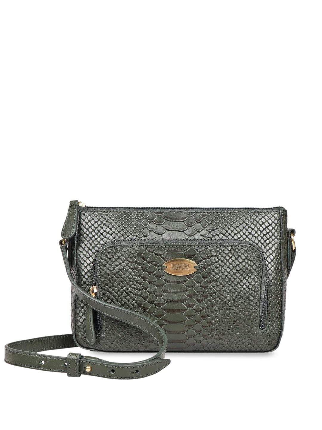 

Hidesign Leather Core Sling Bag, Green