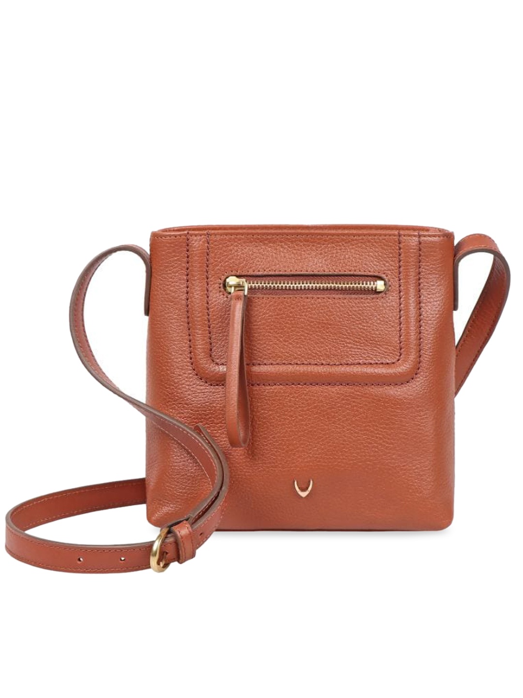 

Hidesign Textured Structured Leather Sling Bag, Tan