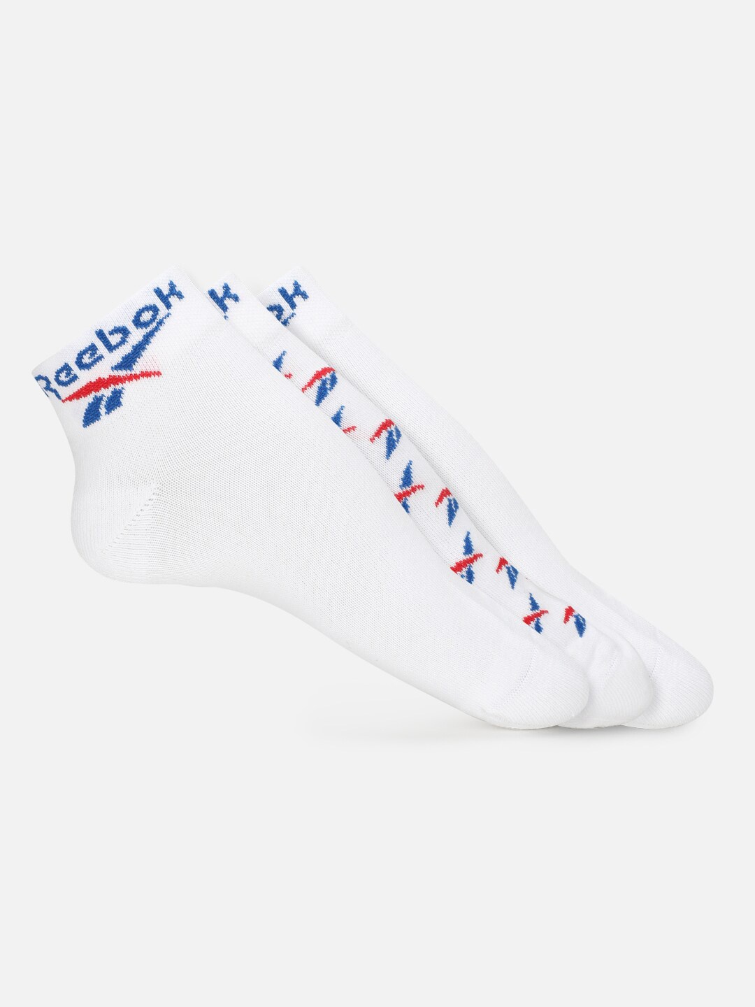 

Reebok Men Pack of 3 Patterned Ankle-Length Socks, White