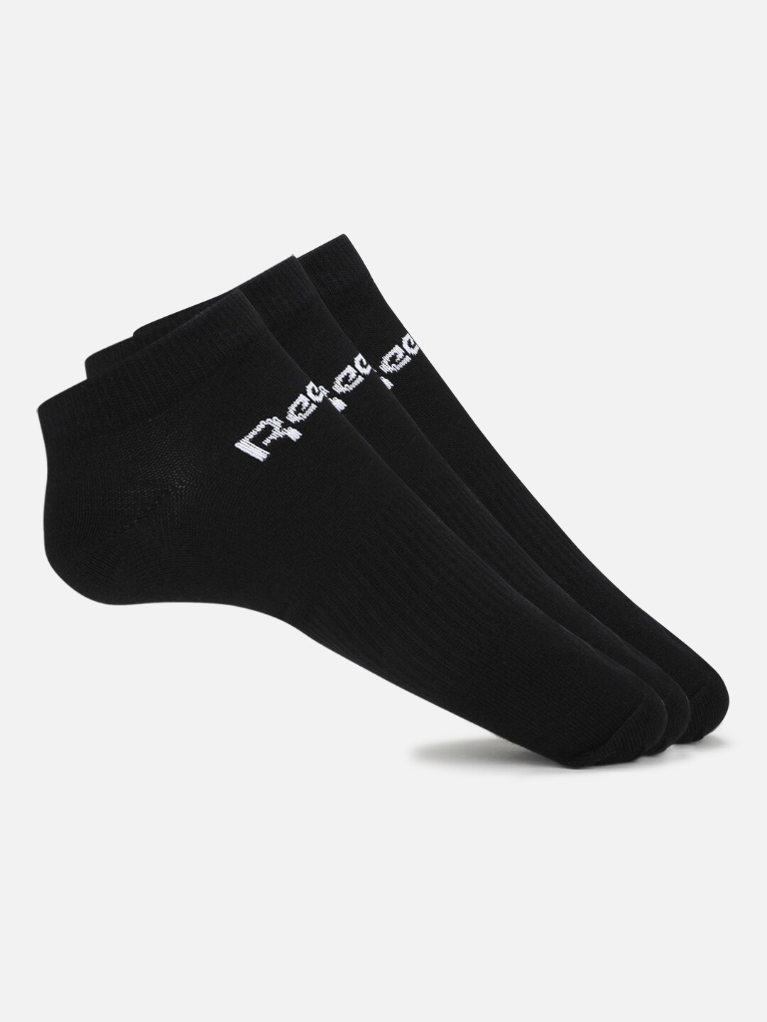

Reebok Men Pack Of 3 Patterned Ankle-Length Socks, Black